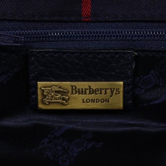 Burberry Navy Red Check Shoulder Bag - Picture 14 of 15